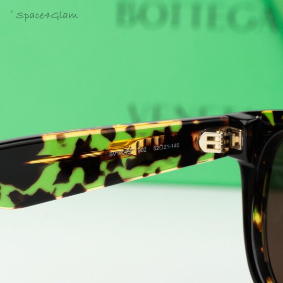 Bottega Veneta Women Sunglasses Havana Brown Square BV1001S 002 BRAND NEW main image 9